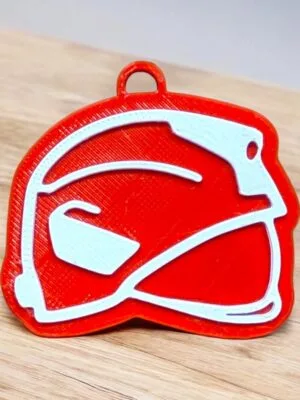 Tűzoltó (Rosenbauer Titan sisak) kulcstartó